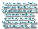 Thank you for your votes - Jane
