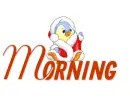 Glittered Christmas Bird saying.. MORNING