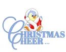 GLITTERED CHRISTMAS BIRD SAYING.. CHRISTMAS CHEER