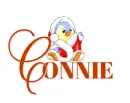 GLITTERED CHRISTMAS BIRD SAYING.. "Connie"