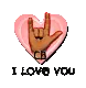 ASL DEAF  I LOVE YOU HAND 