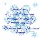 Thanks for the visit