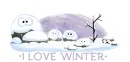 Animated snowdrifts... "i love winter"