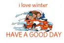 Snowing on a winter driver.. "i love winter..HAVE A GOOD DAY"