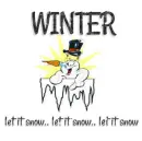 Snowing on a Snowman Saying.. "let it snow.. let it snow.. let it snow â›„