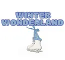 Winter wonderland ... ice skates in the snow