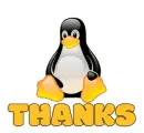 Animated Penguin saying "THANKS"