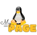 Animated Penguin saying "MY PAGE"