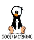 ANIMATED PENGUIN SAYING "GOOD MORNING"