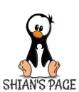 Animated Penguin saying " SHIAN'S PAGE"