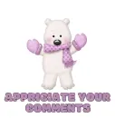 SNOWING ON  A WINTER BEAR SAYING.. APPRICIATE YOUR COMMENTS