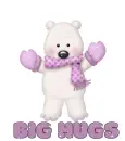 Snowing on a winter bear saying.. BIG HUGS