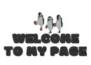 DANCING PENGUINS SAYING "WELCOME TO MY PAGE"
