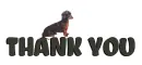 ANIMATED WEINER DOG SAYING "THANK YOU"
