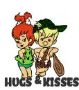 PEBBLES & BAMBAM SAYING "HUGS & KISSES"