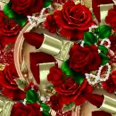 Seamless Valentine Roses Background