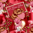 Seamless Valentine I Love You Background