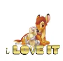 I LOVE IT, DISNEY, BAMBI, TEXT, GG RELATED