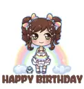 HAPPY BIRTHDAY (rainbow anime girl)