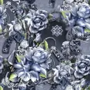 Seamless Blue Roses Background