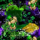 Rennie - Purple Polka Dots St Patrick's Day Seamless Background