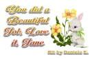 Cute bunny and flowers - Jane