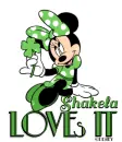 Shakela loves it, St Patricks Day, Minnie Mouse, Shamrock