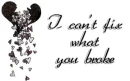 I can't fix what you broke