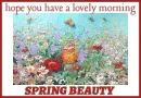 Have a lovely morning. SPRING BEAUTY