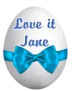 Easter Egg w/blue bow - Jane