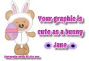 Cute  as a bunny - Jane