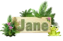 Sign with greenery - Jane