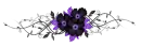 Dark purple flower divider 