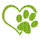 Heart with cat print