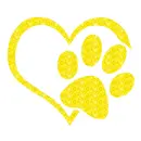 Heart with cat print