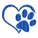 Heart with cat print