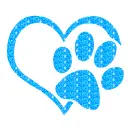 Heart with cat print