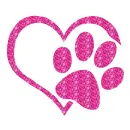 Heart with cat print