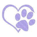Heart with cat print