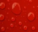 Water Droplet on Red Background