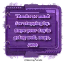 Thanks so much - Jane