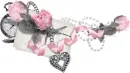 Silver heart with roses ~ div ~ fg
