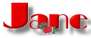 Red name with flower - Jane