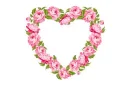 Pink Roses Heart