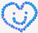 Blue Flower Heart