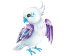 White Blue Bird