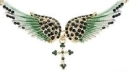 Black Blue Angel Wings