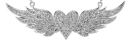 Silver Angel Heart Wing