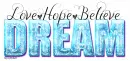 word art-Dream, love, hope,believe