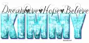 Word art-Dream, love hope, believe, blue-Kimmy